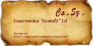 Cservenka Szebáld névjegykártya